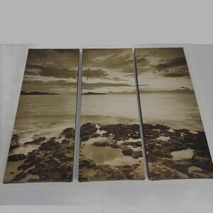 3 Piece Canvas Prints Wall Art of Ocean & Sky 24 L x 20 h